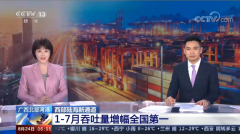 央视聚焦：北部湾港1-7月吞吐量增幅全国第一